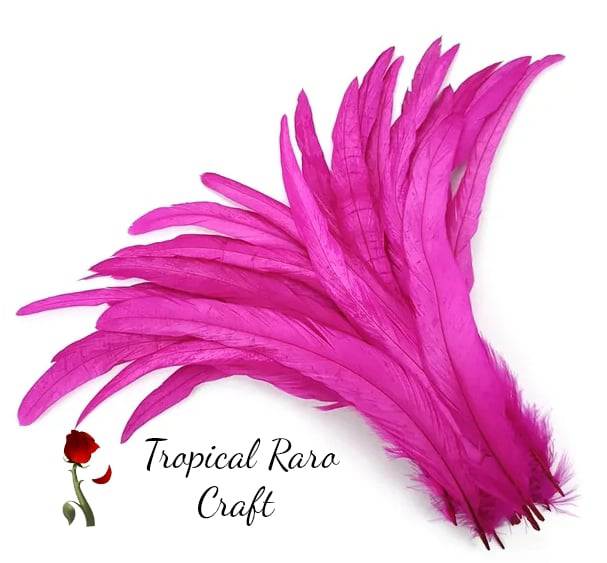 50pcs Lots ONE TONE COLORED Rooster Tail Feathers