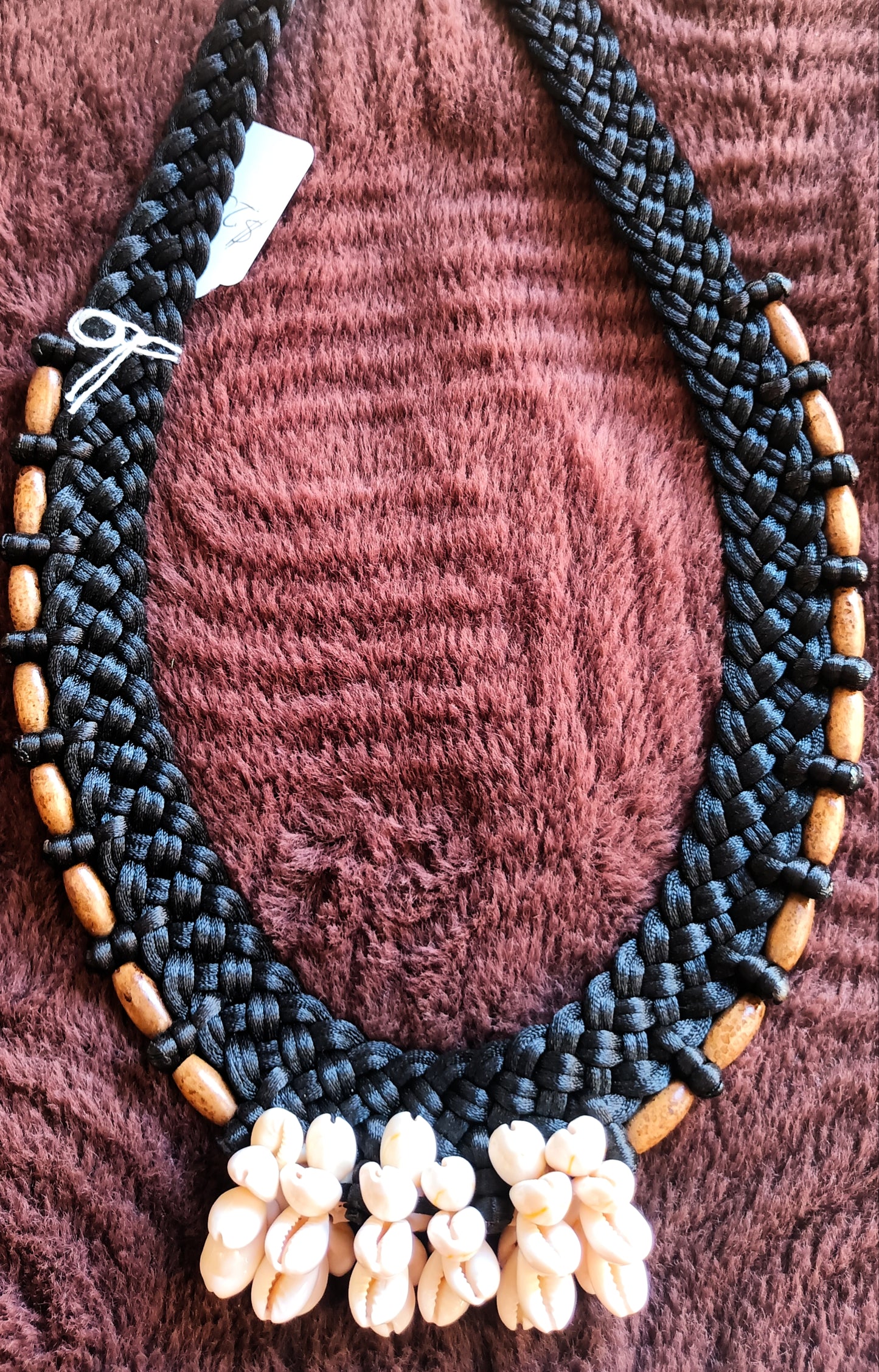 Macrame Mongo/ Wood Beads statement