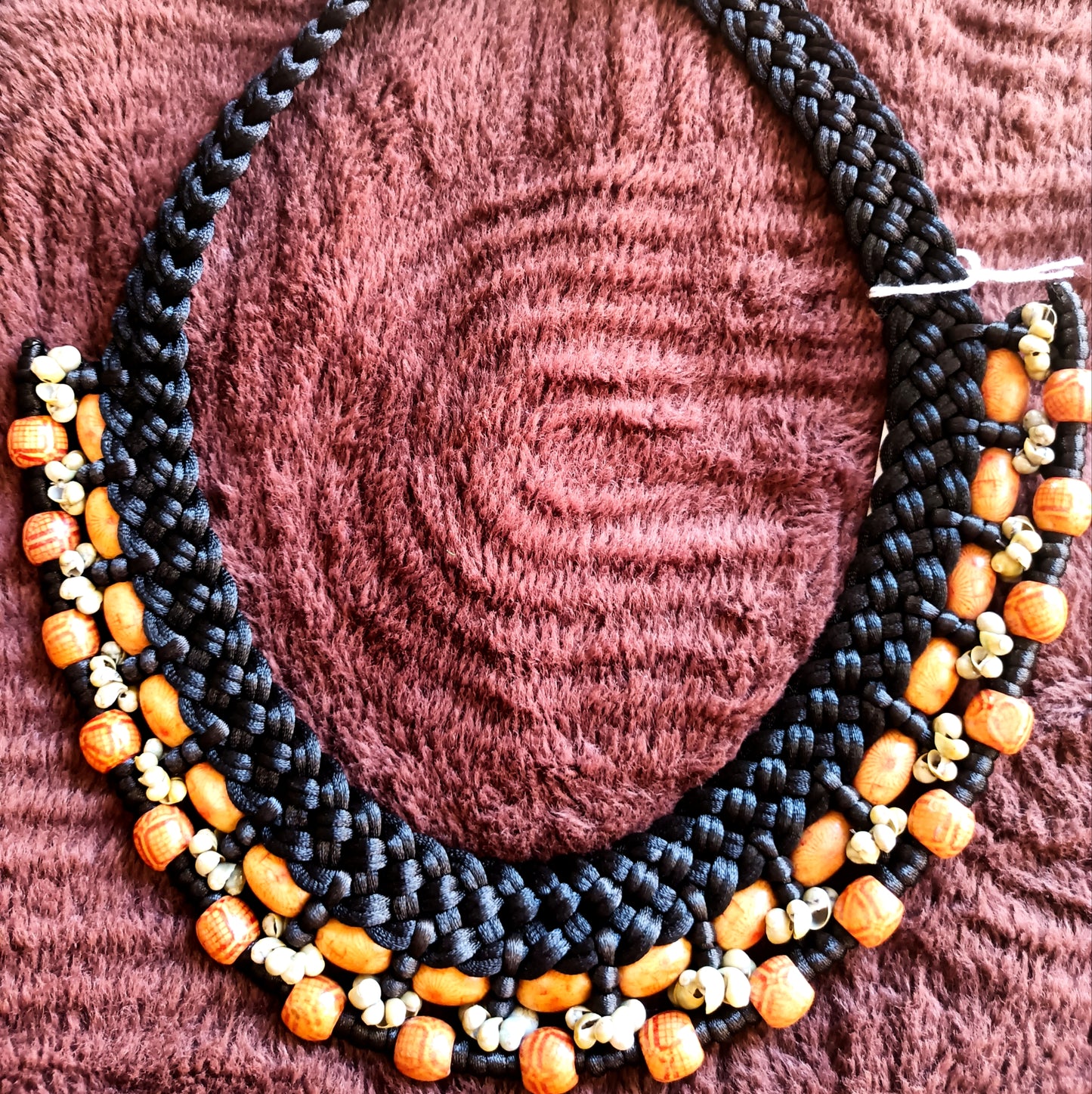 Macrame Mongo/ Wood Beads statement