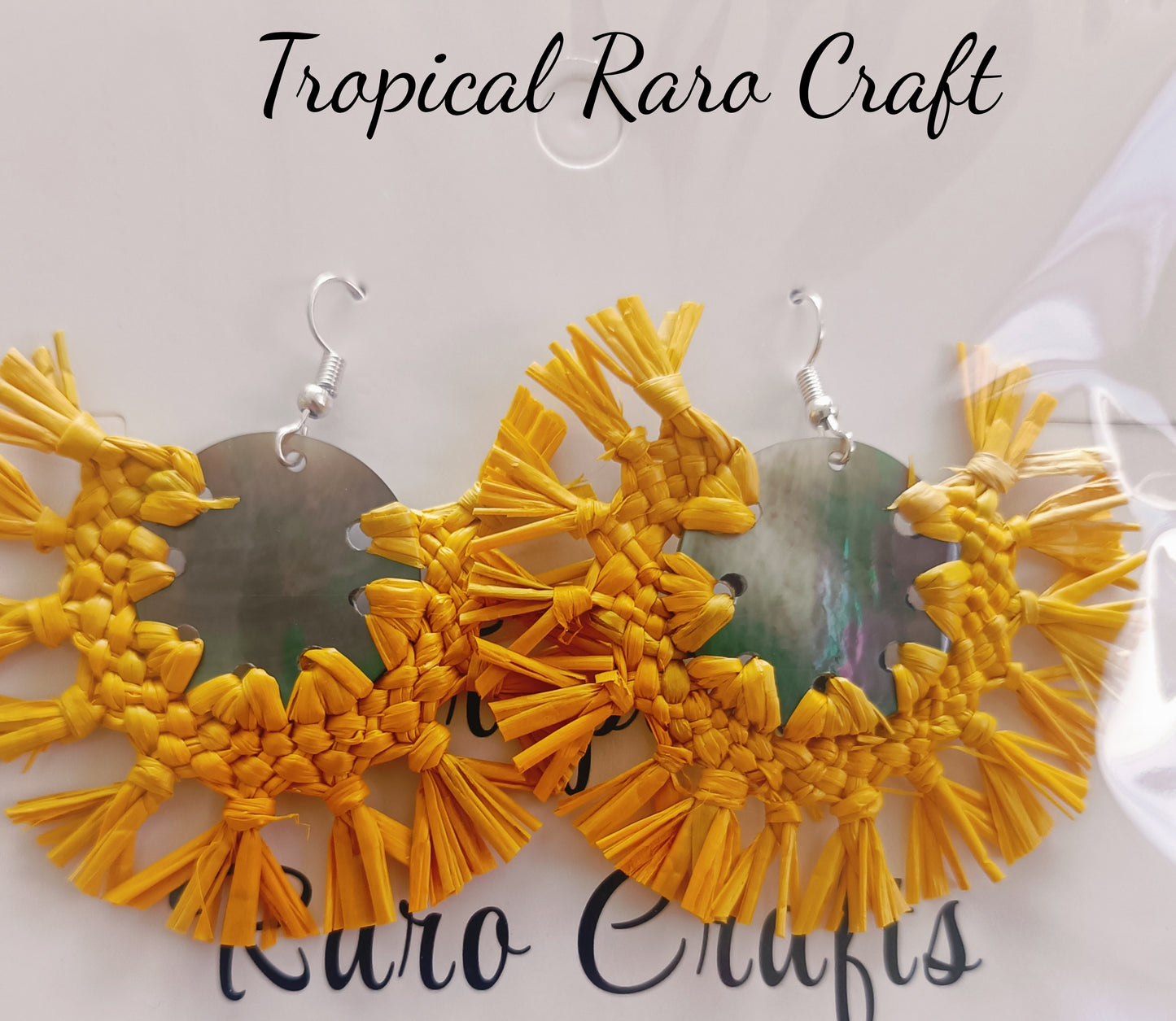 Assorted Coconut Frond/Rito Earrings Cat #3